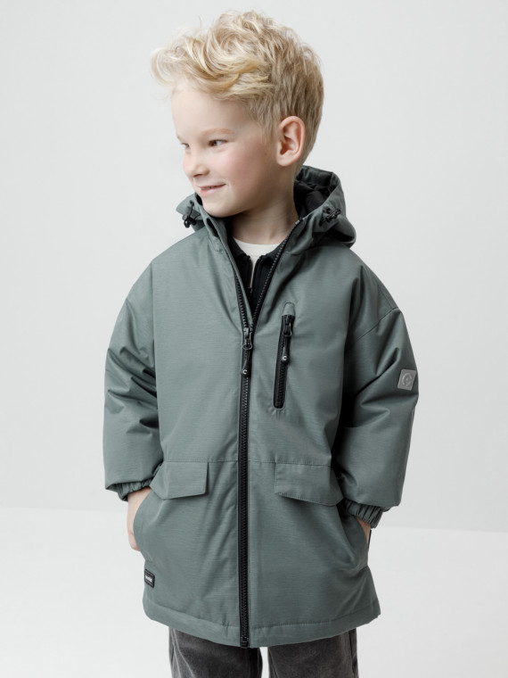 

Демисезонная куртка для мальчика с утеплителем для мальчиков CROCKID, ВК 30169/2 ГР (), цвет - зеленый, Демисезонная куртка для мальчика с утеплителем