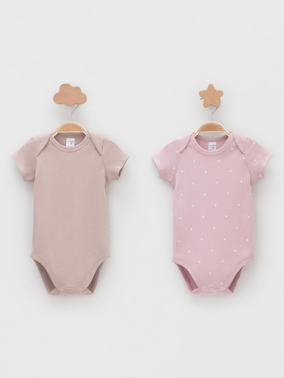 Боди для новорожденных CROCKID К 6525-2уп цвет - розовый 879₽