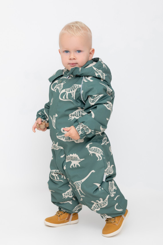 

Комбинезон утепленный для мальчика для мальчиков CROCKID, ВК 60085/н/43 ГР, цвет - зеленый, Комбинезон утепленный для мальчика