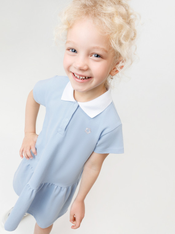 

Платье для девочек CROCKID, КР 5973, цвет - голубой, Платье