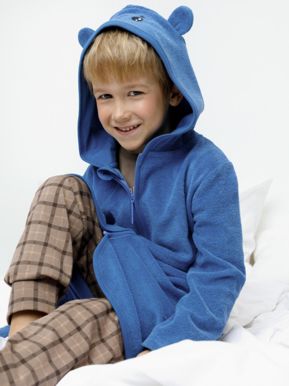 

Халат для мальчиков CROCKID, К 5801, цвет - синий, Халат