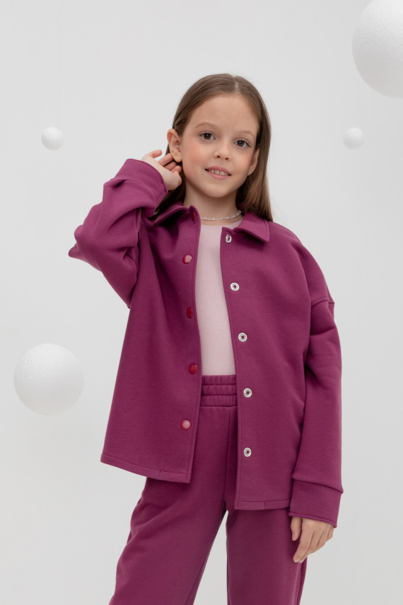 Рубашка для девочек CROCKID КР 302179 цвет - фиолетовый 999₽