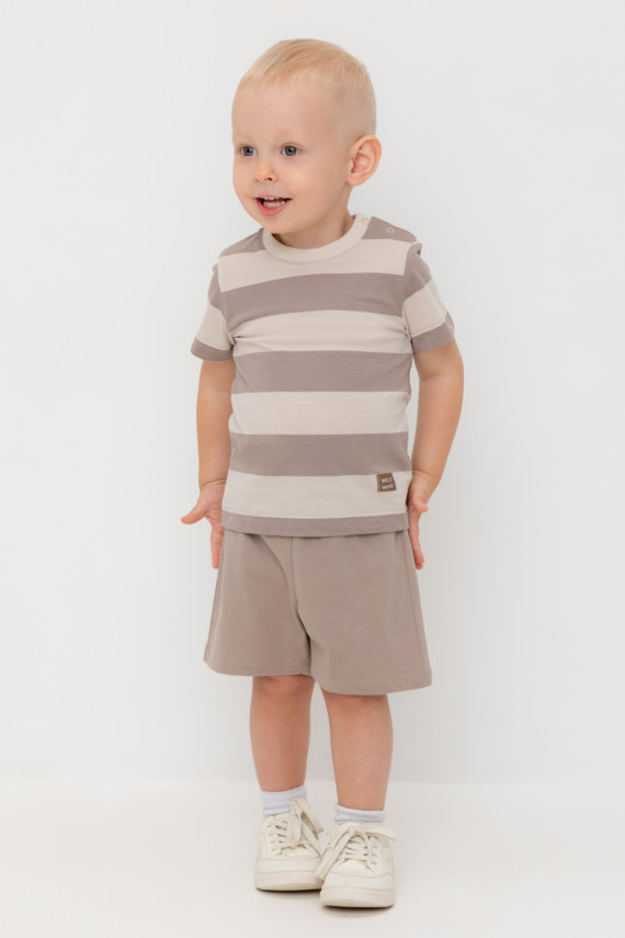 

Шорты для мальчика для мальчиков CROCKID, КР 400658, цвет - коричневый, Шорты для мальчика