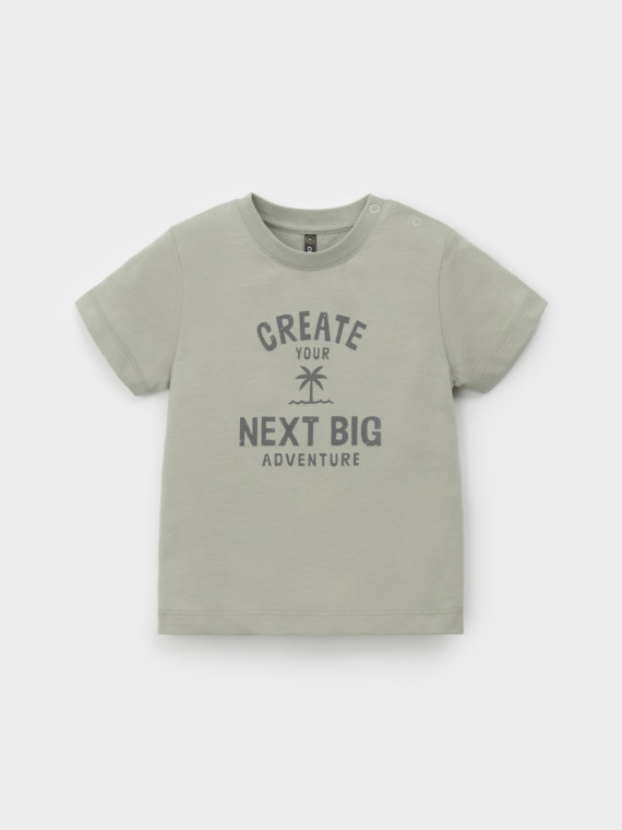 

Футболка для мальчиков CROCKID, КР 302973, цвет - зеленый, Футболка