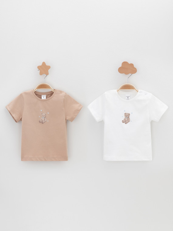 Футболка для новорожденных CROCKID К 302760-2уп цвет - бежевый 799₽