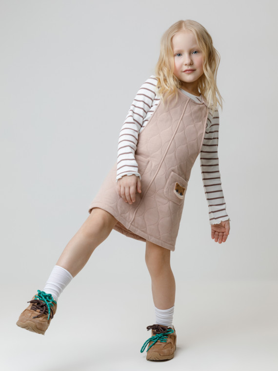 Сарафан для девочек CROCKID КР 5712 цвет - бежевый 1519₽