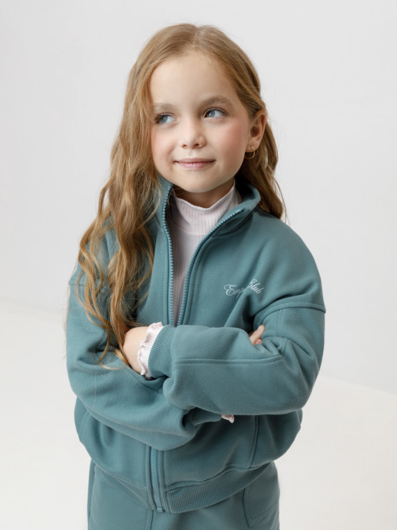 

Жакет для девочек CROCKID, КР 302817, цвет - бирюзовый, Жакет