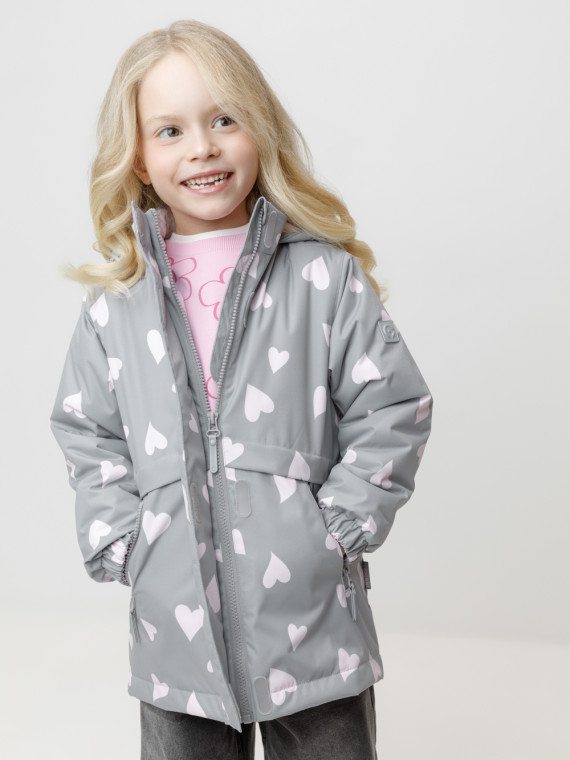 

Куртка для девочек CROCKID, ВК 32190/н/3 УЗГ, цвет - серый, Куртка