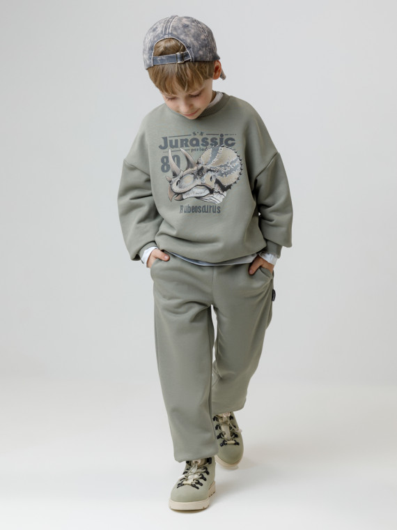 

Брюки для мальчиков CROCKID, КР 400857, цвет - хаки, Брюки