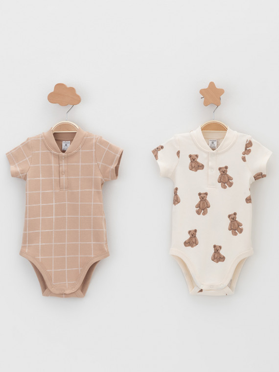 

Боди для новорожденных CROCKID, К 6543-2уп, цвет - сахар, Боди