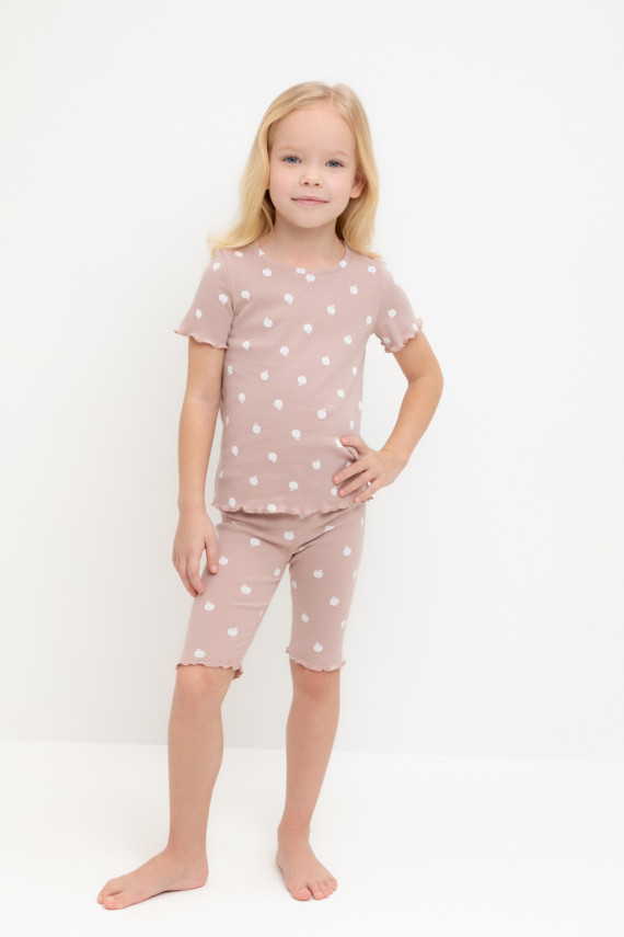 

Пижама для девочек CROCKID, К 1632, цвет - кофейный, Пижама