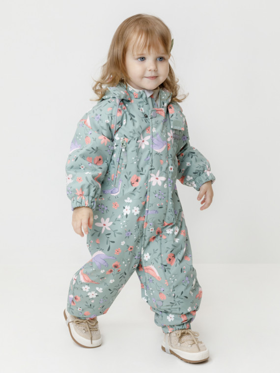 

Демисезонный комбинезон ясельный с утеплителем для девочек CROCKID, ВК 60085/н/1 Ал, цвет - зеленый, Демисезонный комбинезон ясельный с утеплителем