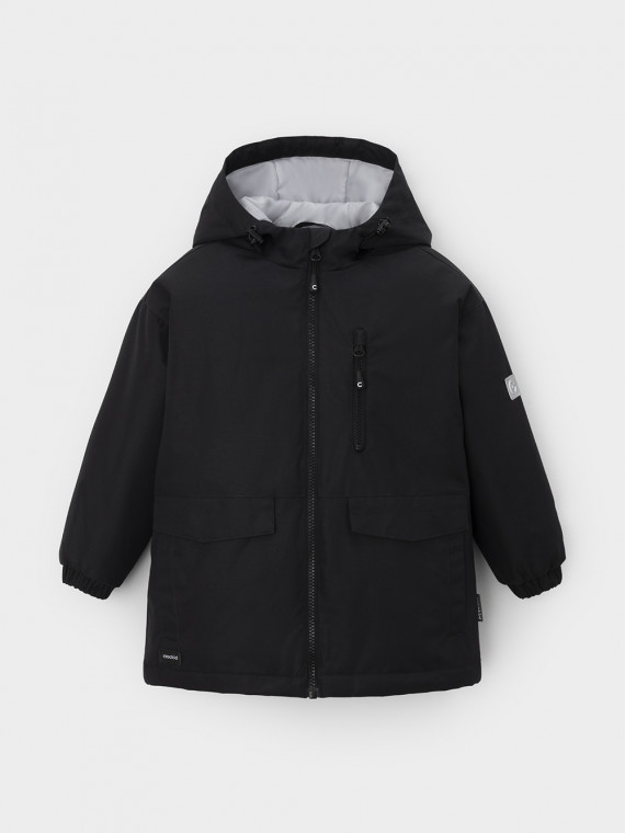 

Утепленная куртка демисезонная для мальчика для мальчиков CROCKID, ВК 30169/1 ГР (), цвет - черный, Утепленная куртка демисезонная для мальчика