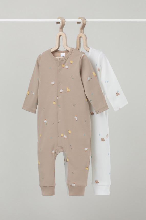 

Комбинезон для новорожденных CROCKID, К 6535-2уп, цвет - бежевый, Комбинезон