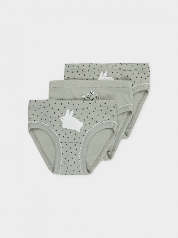 

Трусы для девочек CROCKID, К 1978-3уп, цвет - хаки, Трусы