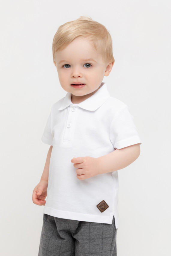 

Футболка для мальчиков CROCKID, КР 302630, цвет - белый, Футболка