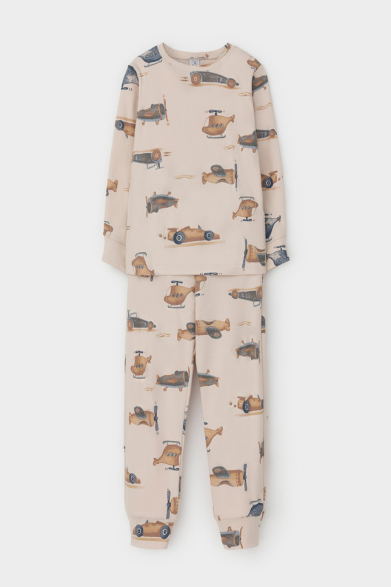 

Пижама для мальчиков CROCKID, К 1552, цвет - бежевый, Пижама
