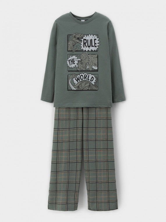 

Пижама для мальчиков CROCKID, К 1600, цвет - зеленый, Пижама