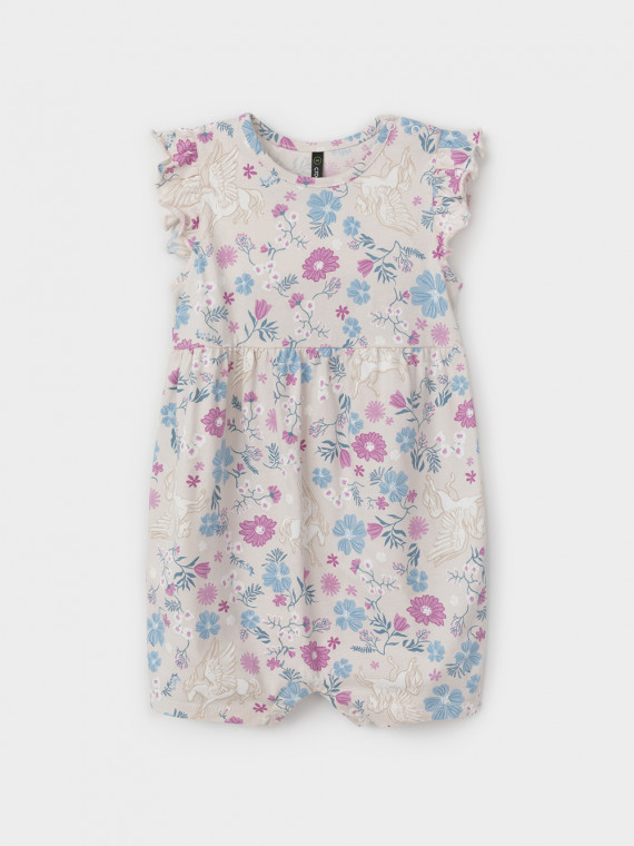 

Полукомбинезон для девочек CROCKID, КР 6462, цвет - светло-бежевый, Полукомбинезон