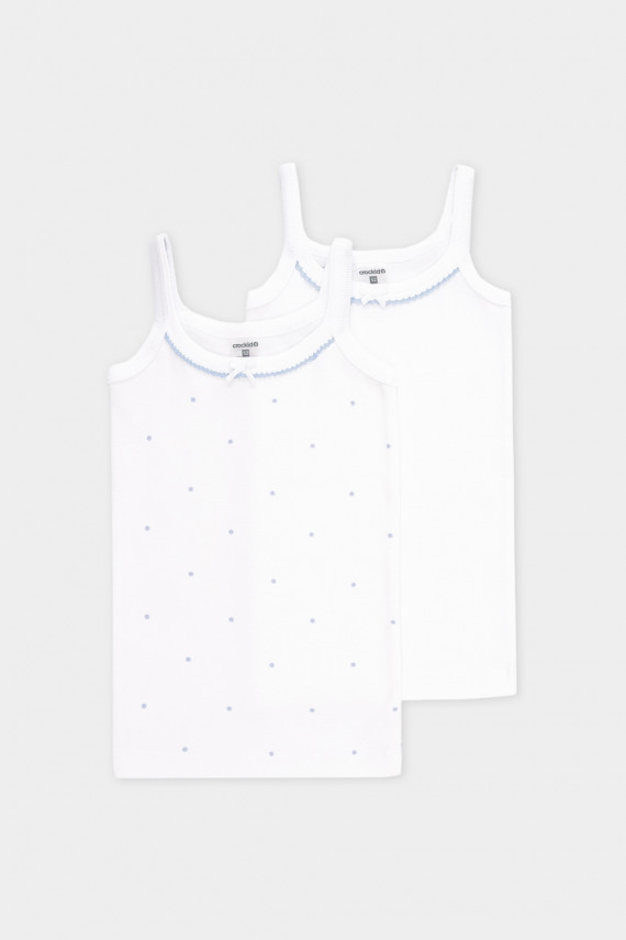 Майка для девочки для девочек CROCKID К 1191-2уп цвет - белый 719₽