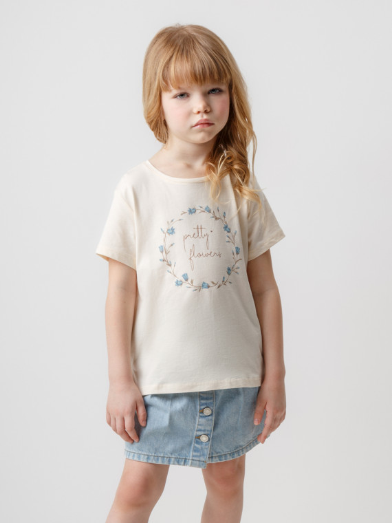 Футболка для девочек CROCKID КР 301995 цвет - голубой 599₽