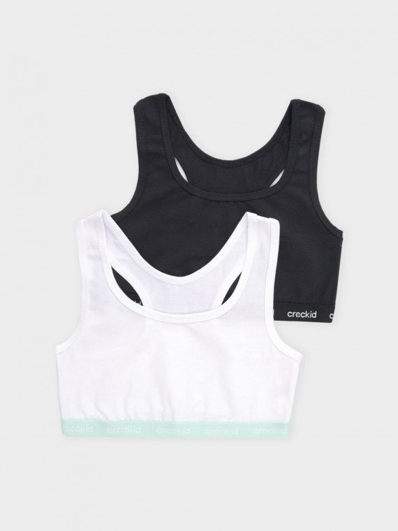 

Топ для девочки в упаковке 2 шт для девочек CROCKID, К 1198-2уп, цвет - белый, Топ для девочки в упаковке 2 шт