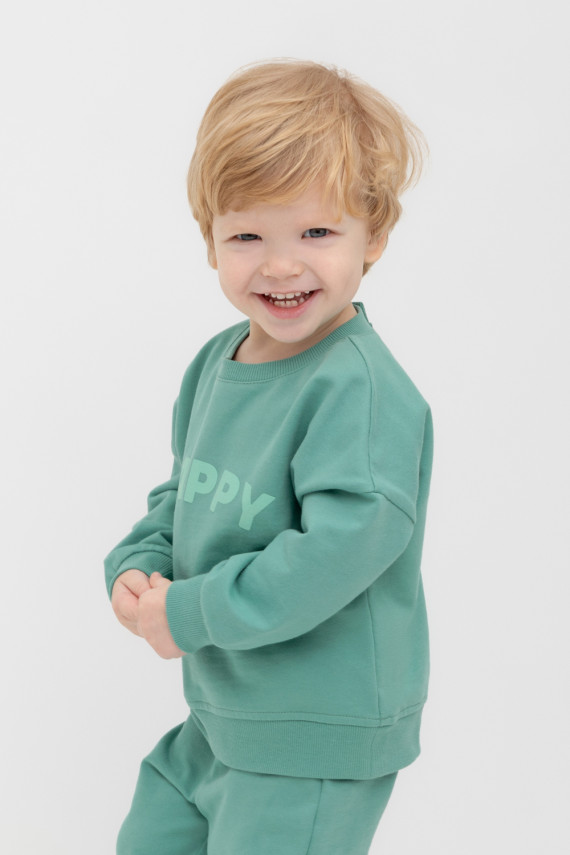 

Свитшот для мальчика для мальчиков CROCKID, КР 302426, цвет - зеленый, Свитшот для мальчика