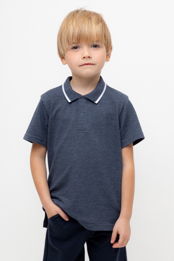 

Футболка для мальчиков CROCKID, КР 302598, цвет - темно-синий, Футболка