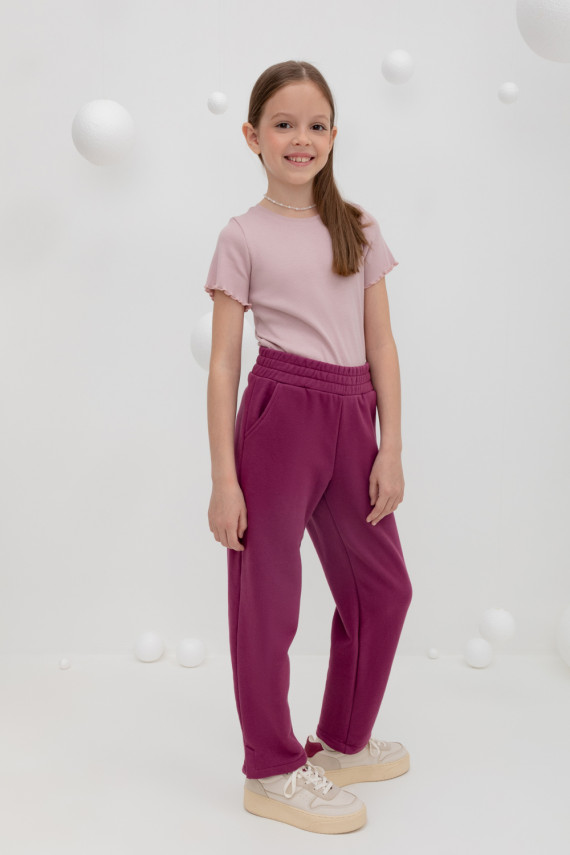 

Брюки для девочек CROCKID, КР 400589, цвет - фиолетовый, Брюки