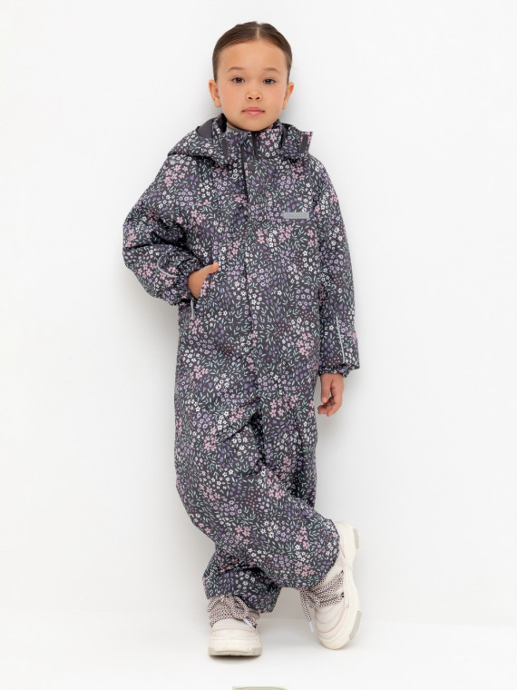 

Демисезонный комбинезон с утеплителем для девочки для девочек CROCKID, ВК 60069/н/4 УЗГ, цвет - серый, Демисезонный комбинезон с утеплителем для девочки