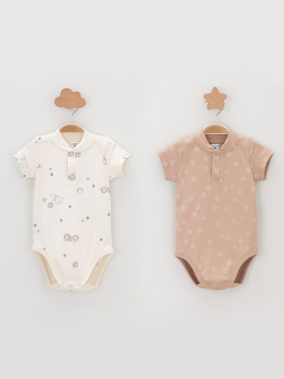 Боди для новорожденных CROCKID К 6543-2уп цвет - бежевый 1099₽