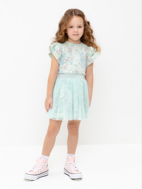 

Юбка для девочек CROCKID, КР 7129, цвет - голубой, Юбка