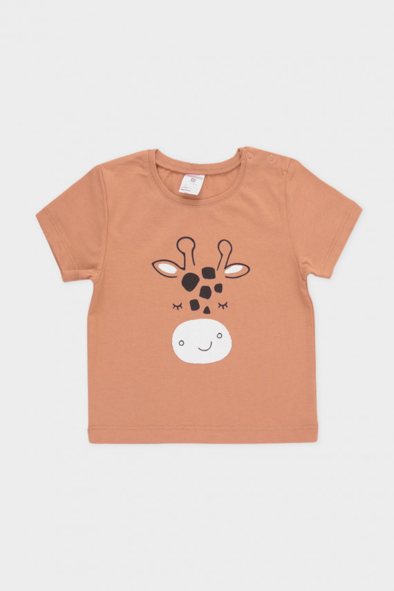 

Футболка для новорожденных CROCKID, КП 300871, цвет - коричневый, Футболка