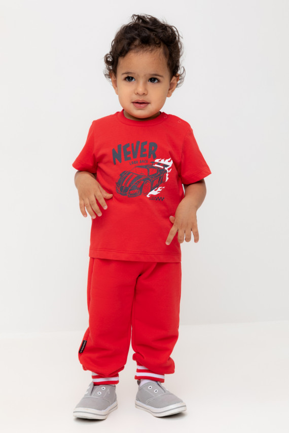 

Брюки для мальчиков CROCKID, КР 400809, цвет - красный, Брюки