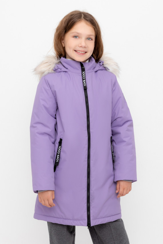 

Пальто для девочек CROCKID, ВК 38109/2 УЗГ, цвет - фиолетовый, Пальто