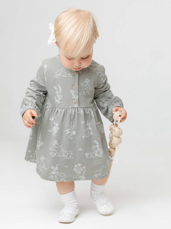 

Платье для девочек CROCKID, КР 5906, цвет - зеленый, Платье