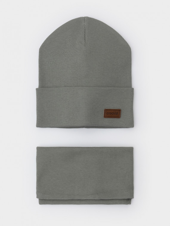 

Шапка для мальчиков CROCKID, К 8149/25, цвет - зеленый, Шапка