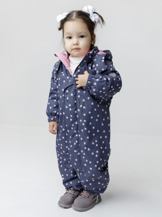 

Демисезонный комбинезон из мембранной ткани для девочек CROCKID, ВК 60085/н/70 Ал, цвет - синий, Демисезонный комбинезон из мембранной ткани