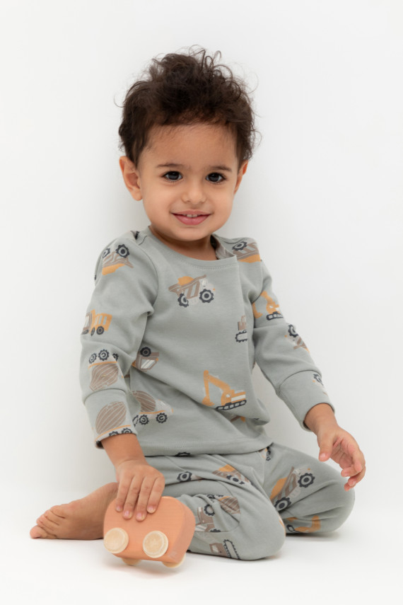 

Пижама для мальчиков CROCKID, К 1552, цвет - зеленый, Пижама