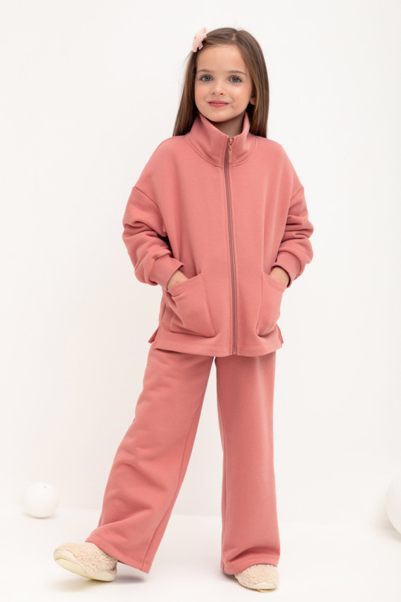 

Брюки для девочек CROCKID, КР 400614, цвет - коричневый, Брюки