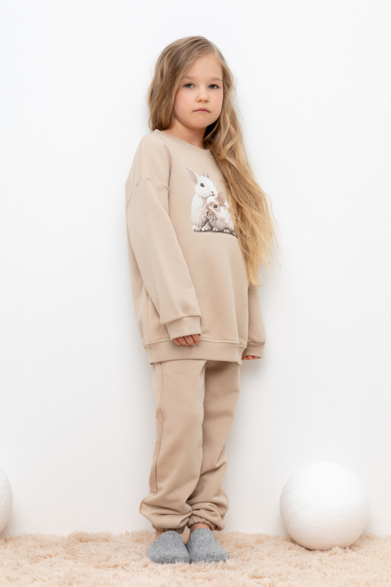 Брюки для девочек CROCKID КР 400458 цвет - бежевый 649₽