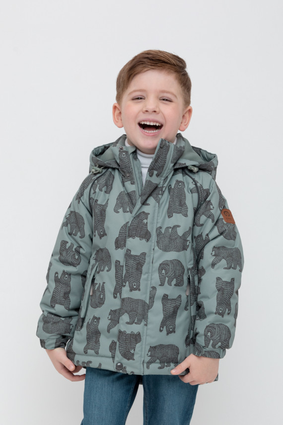 

Куртка для мальчика с утеплителем нового поколения для мальчиков CROCKID, ВК 36084/н/1 Ал, цвет - зеленый, Куртка для мальчика с утеплителем нового поколения