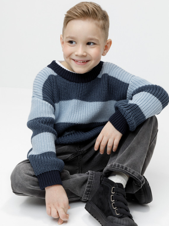 

Джемпер для мальчиков CROCKID, КВ 30174, цвет - синий, Джемпер