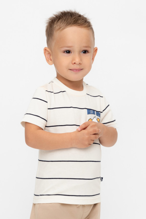 Футболка для мальчиков CROCKID КР 302753 цвет - сахар 349₽