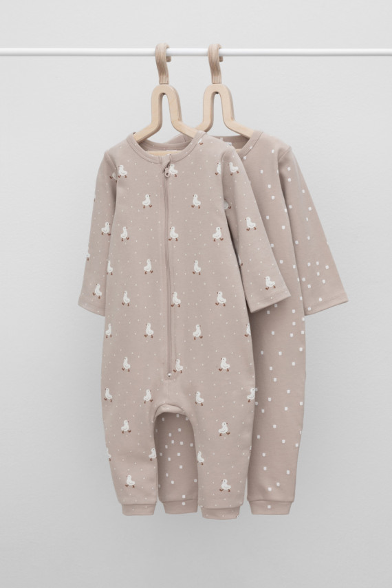 

Комбинезон для новорожденных CROCKID, К 6522-2уп, цвет - бежевый, Комбинезон