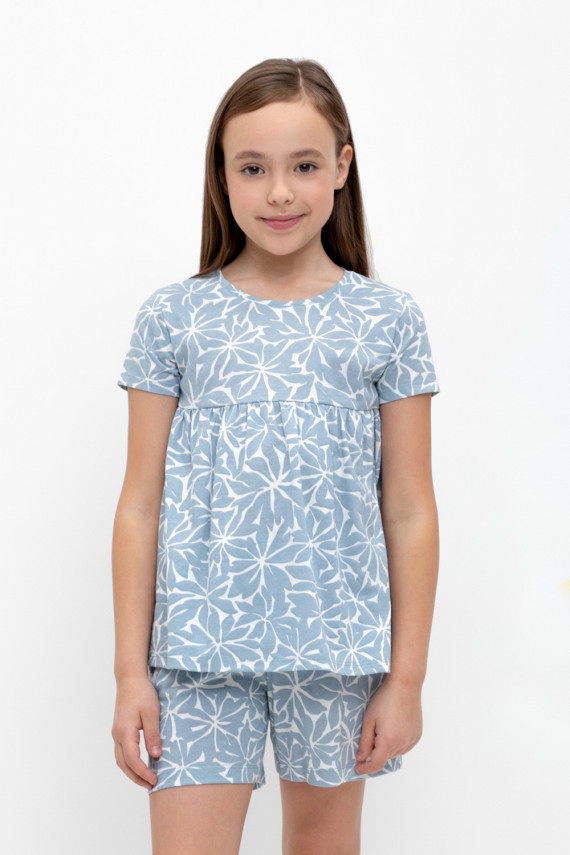 Футболка для девочек CROCKID КР 302421 цвет - синий 549₽