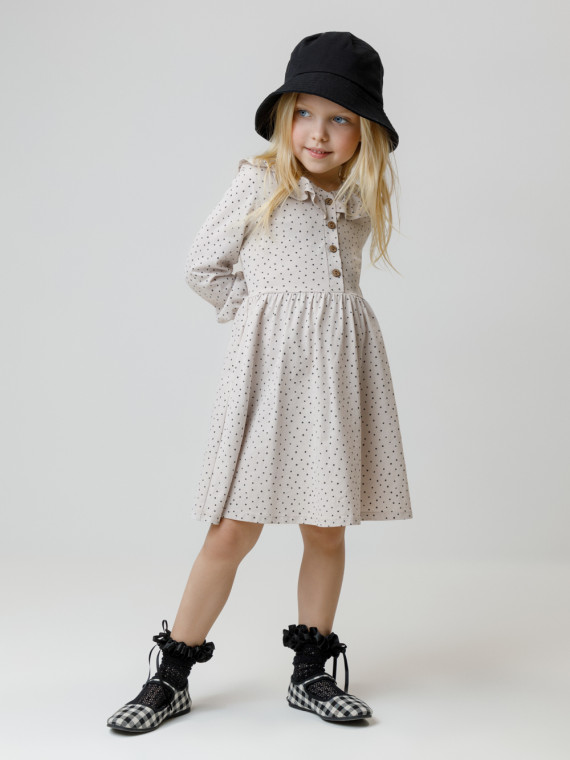 

Платье для девочек CROCKID, КР 5897, цвет - бежевый, Платье