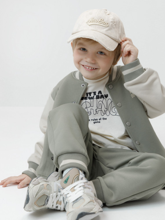 

Брюки для мальчиков CROCKID, КР 400784, цвет - хаки, Брюки