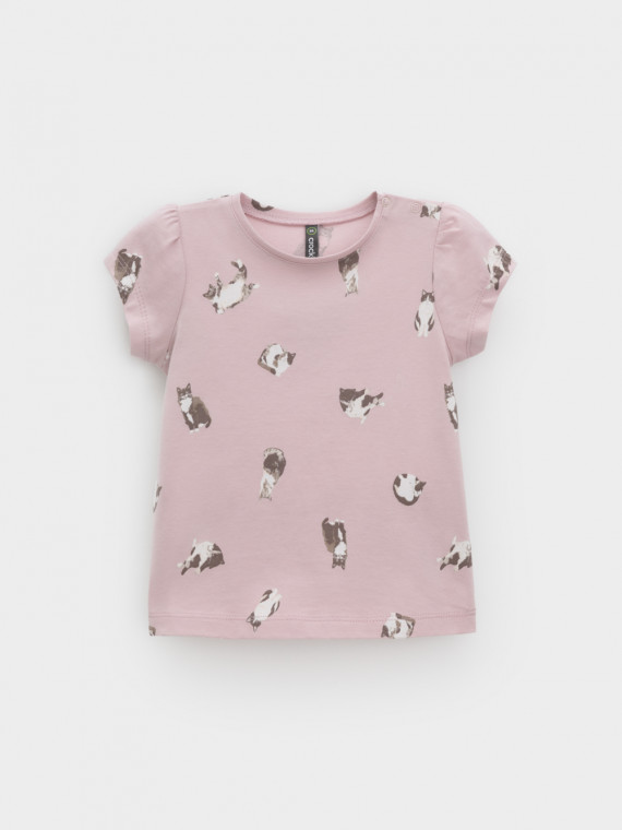Футболка для девочек CROCKID КР 302455 цвет - розовый 559₽