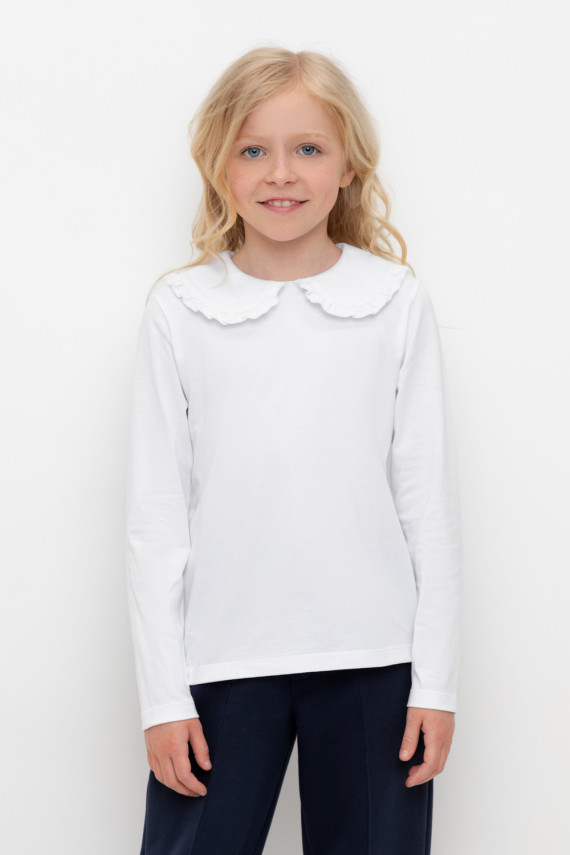 Блузка для девочек CROCKID К 302495 цвет - белый 1199₽